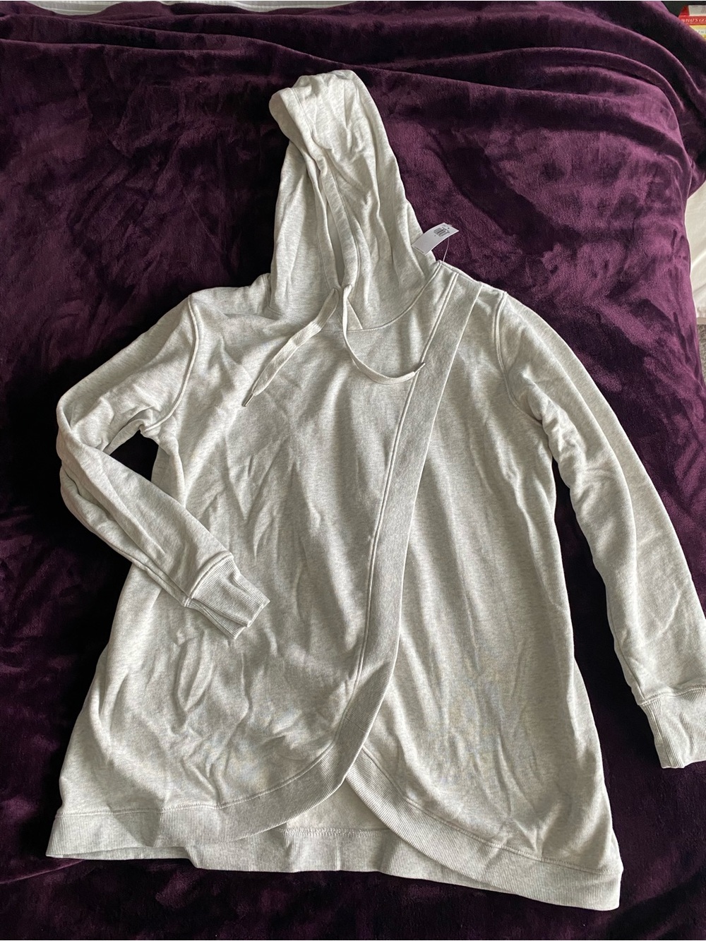 Light Gray Maternity/Postpartum Hoodie